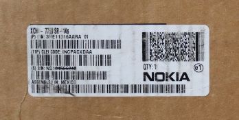 COLLECTION ONLY - A pre-owned boxed Alcatel-Lucent (Nokia) 7750 SR 14S service router in silver (PN: