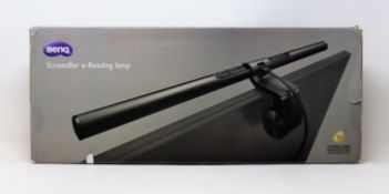 A boxed as new BenQ ScreenBar e-Reading Lamp Monitor Light in Black (Model: AR17 P/N: 9H.W42QD.