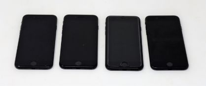 SOLD FOR PARTS: Four pre-owned Apple iPhone 7 (AT&T/T-Mobile/Global/A1778) 32GB in Black (iCloud