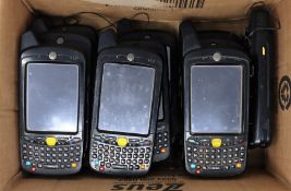 Ten pre-owned Motorola MC659B-PDOBAA00100 Hand Held Computer/Barcode Scanners (No batteries