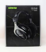 A boxed as new pair of Shure SRH1540 Premium Closed-Back Over-Ear Headphones in Black (Box sealed).
