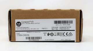 A boxed as new Allen-Bradley Rockwell Automation Compact I/O 16PT VAC/VDC Relay Output Module (