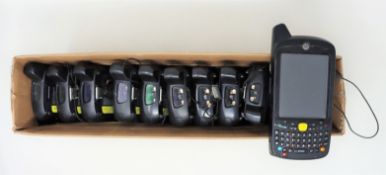 Ten pre-owned Motorola MC659B-PDOBAA00100 Hand Held Computer/Barcode Scanners (No batteries
