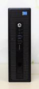 A pre-owned HP EliteDesk 800 G1 SFF desktop computer with 3.30Ghz i5-4590 CPU, 4GB RAM and 500GB HDD