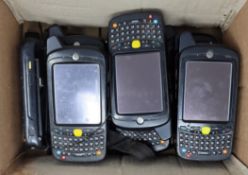 Ten pre-owned Motorola MC659B-PDOBAA00100 Hand Held Computer/Barcode Scanners (No batteries
