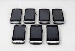 Seven pre-owned Motorola TC55 Mobile Android Computer Barcode Scanners.
