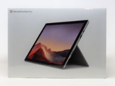 A boxed as new Microsoft Surface Pro 7 in Platinum with 10th Gen Intel Core i5 Processor, 8GB Go