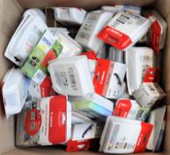 COLLECTION ONLY: A box of assorted as new printer cartridges.