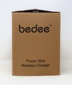 Twelve boxed as new Beedee Tower Extension Lead with Wireless Charger in White (US 3-pin plug/