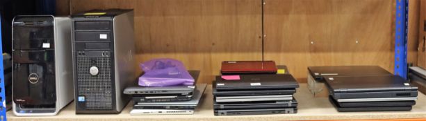 SOLD FOR PARTS - COLLECTION ONLY - A large quantity of pre-owned laptops and desktop PCs (approx. 20
