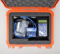 A pre-owned Larson Davis HVM100 Hand Arm Vibration Meter with Triaxial Accelerometer Cable in foam