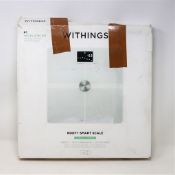 A boxed as new Withings Body+ Body Composition Smart Wi-Fi Scale in White (Outer box opened, inner