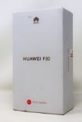 A boxed as new Huawei P30 (ELE-L29) 128GB in Black (Checkmend report ID: CM18024208-764A5) (Box