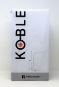 A boxed as new Koble Arc Wireless Charging Desk Lamp in white (Box opened, damaged box).