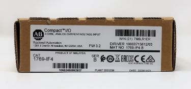 A boxed as new Allen-Bradley Rockwell Automation 4 Channel Analog Current/Voltage Input Module (CAT: