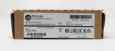 A boxed as new Allen-Bradley Rockwell Automation MicroLogix 4 Channel Analog Input Module (CAT: