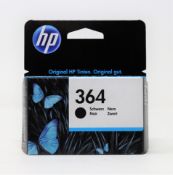 Sixty boxed as new HP 364 Black Ink Cartridges (P/N: CB316EE BA) (EXP: JAN 2023).