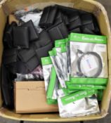 COLLECTION ONLY: A box of assorted new and pre-owned small electrical items and accessories (All