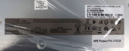 COLLECTION ONLY - A boxed as new HPE LCD8500 1U FR Rackmount Console Kit in silver (PN: AF633A) (