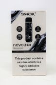 Five boxed as new Smok Novo 2 Pod Kits in Black/White (Boxes sealed) (Over 18s' only).