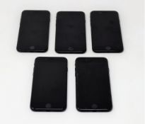 SOLD FOR PARTS: Five pre-owned Apple iPhone 7 (AT&T/T-Mobile/Global/A1778) 32GB in Black (iCloud