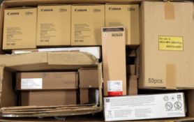 COLLECTION ONLY: A quantity of assorted printer cartridges and related items (All items sold as