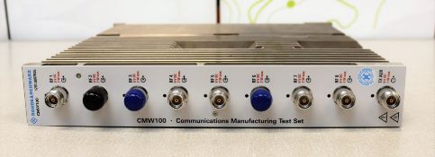 COLLECTION ONLY: A pre-owned Rohde and Schwarz CMW100 Communications Manufacturing Test Set (1201.