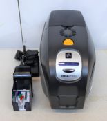 A pre-owned Zebra ZXP Series 3 Card Printer with power supply (P/N: Z31-E0000200EM00) (Some ribbon