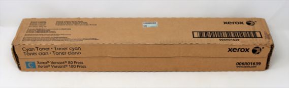 Four boxed as new Xerox 006R01639 Cyan Toner Cartridges (Boxes sealed).