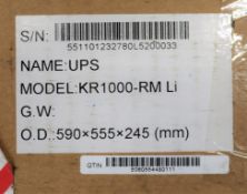 COLLECTION ONLY - A boxed as new 1KVA Lithium rack-mountable UPS System with UPSilon 2000