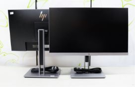 COLLECTION ONLY - Two pre-owned HP EliteDisplay E233 23