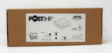 Six boxed as new Abcon Postship Parcel Scales (20kg/44lb capacity).