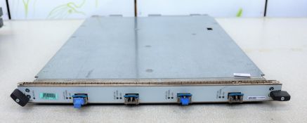 COLLECTION ONLY: A pre-owned Juniper DPCE-R-4XGE-XFP 4x10GE Enhanced DPC Module with transceiver