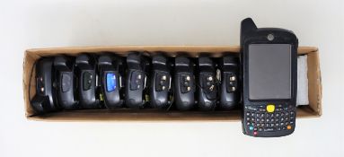 Ten pre-owned Motorola MC659B-PDOBAA00100 Hand Held Computer/Barcode Scanners (No batteries