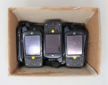 Ten pre-owned Motorola MC659B-PDOBAA00100 Hand Held Computer/Barcode Scanners (No batteries