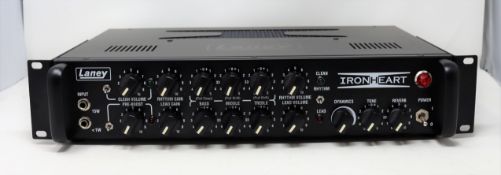 An as new Laney IRT Studio Ironheart 15 Watt Guitar Amp Head with USB (No box. As new cables