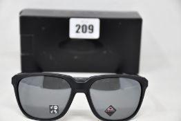 Two boxed as new Oakley Anorak sunglasses matte black frame with prizm black polarized lenses (