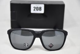 Two boxed as new Oakley Anorak sunglasses matte black frame with prizm black polarized lenses (