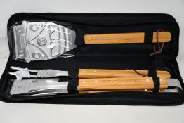 Four as new Brisa Volkswagen collection VW camper van BBQ utensil sets.