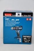 Three boxed as new Makita Cordless Hammer Driver Drills DHP485Z (Body only).