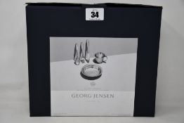 A boxed as new Georg Jensen - Elephant Child Set (5-piece, stainless steel).