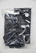 Eight pairs of as new Gore C3 black short cycling gloves (8 x US L, EU 8).