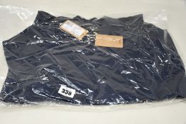 Two as new A.P.C. Leonard pullovers in marine (S, M - RRP £108 each).