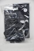 Eight pairs of as new Gore C3 black short cycling gloves (8 x US L, EU 8).