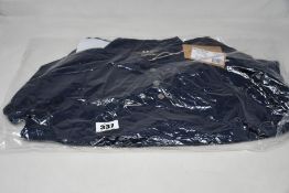 Two as new A.P.C. Mathilda polo shirts in marine (S, XL - RRP £124).