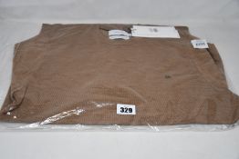 Two as new Calvin Klein superior wool crew neck sweaters in caramel (S).