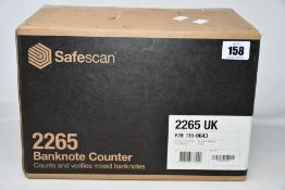 A boxed as new Safescan 2265 Banknote Counter.