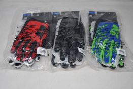 Eight pairs of men's as new Fox Racing 180 Peril Gloves in various colours (S, XXL).