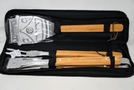 Four as new Brisa Volkswagen collection VW camper van BBQ utensil sets.