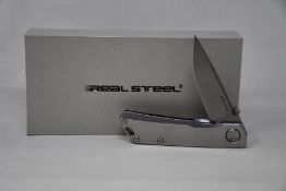 Six as new Real Steel Luna Eco pocket knives in stonewash (Over 18s only).